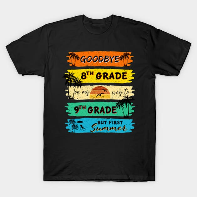 Funny Goodbye 8th Grade Summer Graduation Teacher T-Shirt by artbyGreen